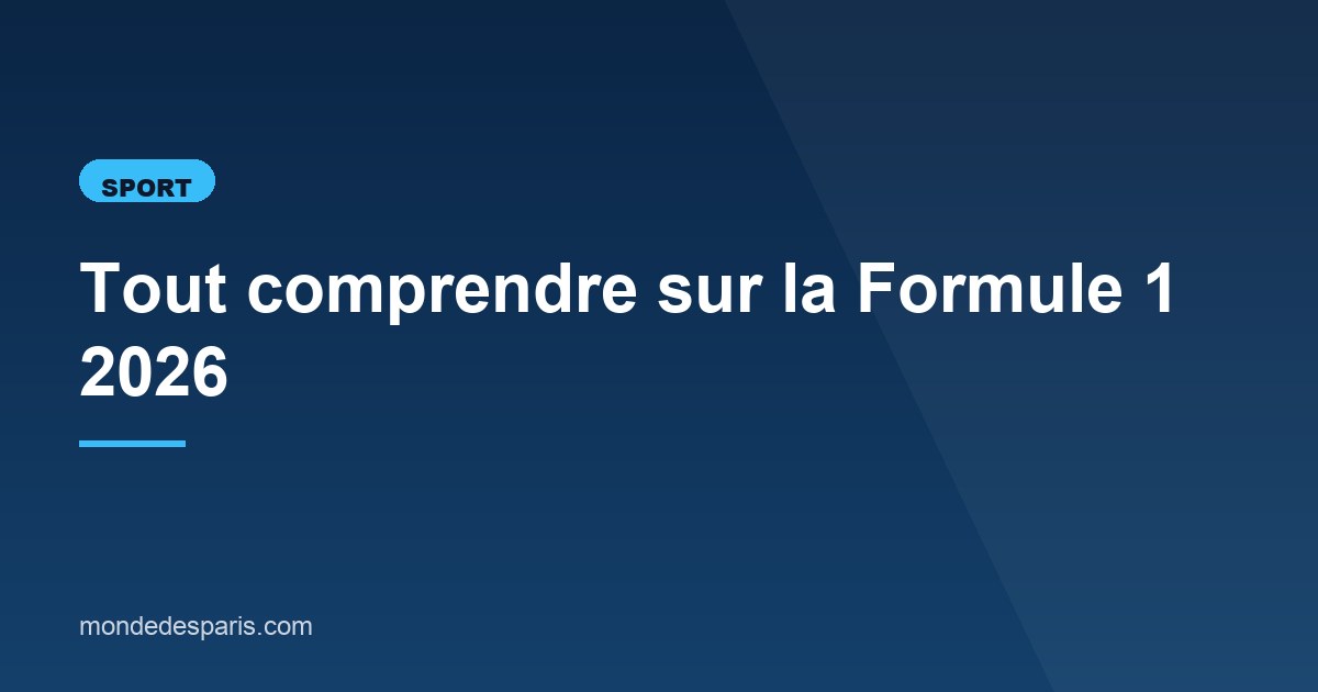 Illustration de l'article consacré à la Formule 1 2026